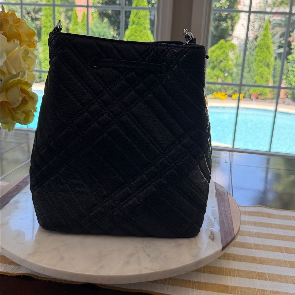 Ralph Lauren Black Quilted Drawstring Tote - Picture 9 of 10
